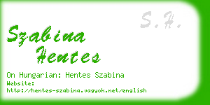 szabina hentes business card